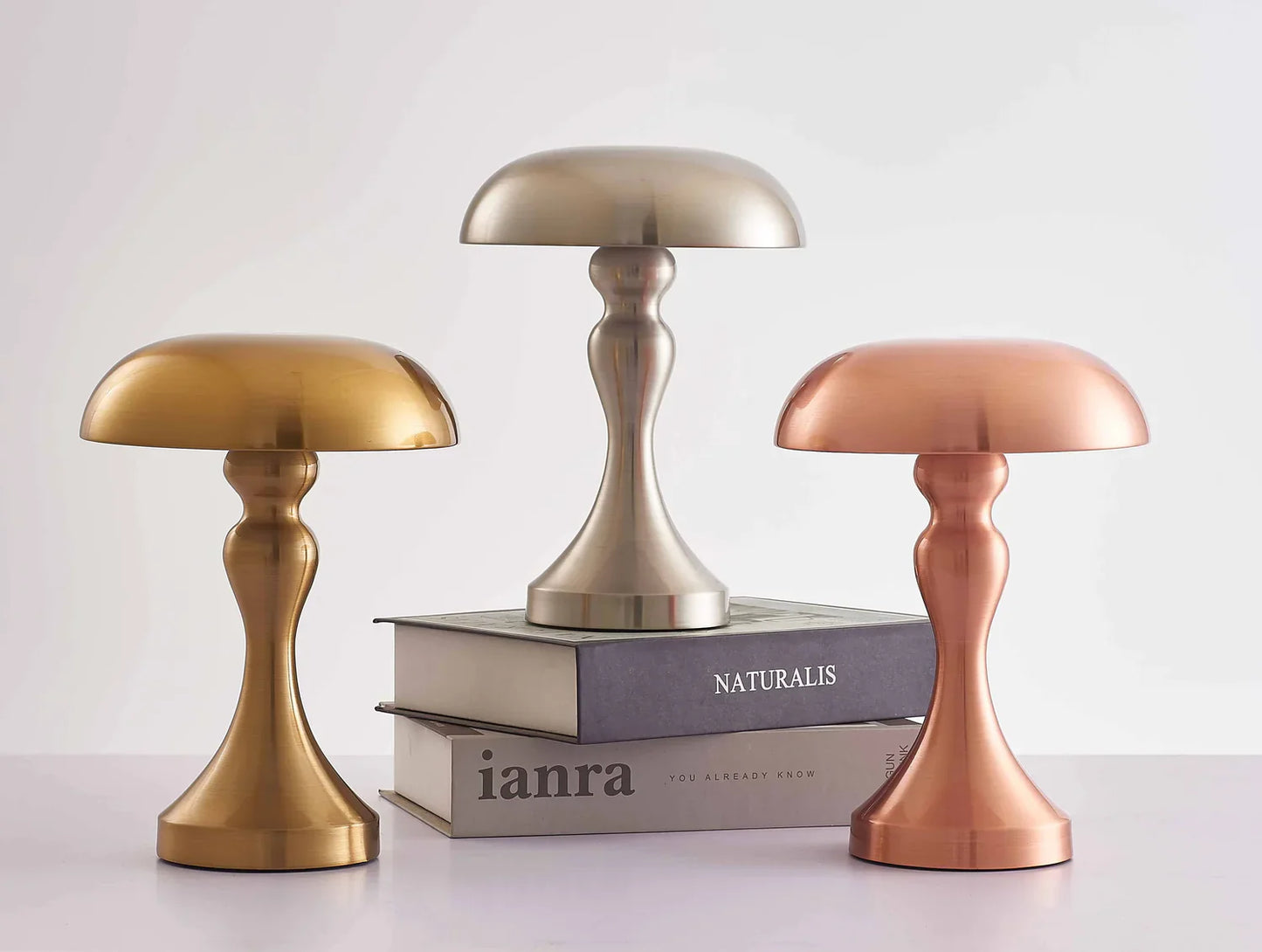 Moderne Tischlampe | Kabellos | Wiederaufladbar | LED-Beleuchtung