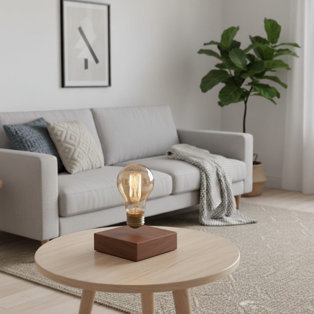 LED-Leuchte mit Levitations-Effekt | Schwebe-Glühbirne | Modern & Magisch