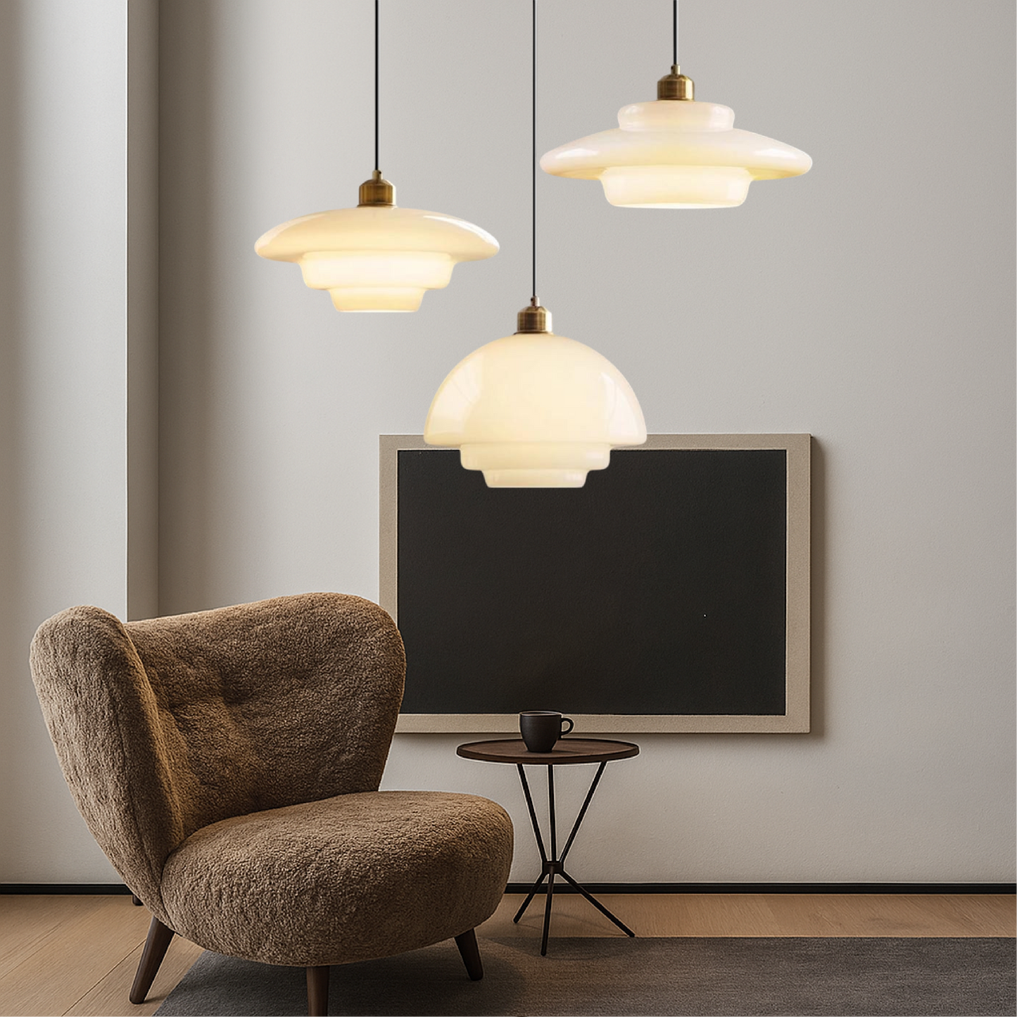 Pendelleuchte Glas Weiß | E27 | LED | Modern