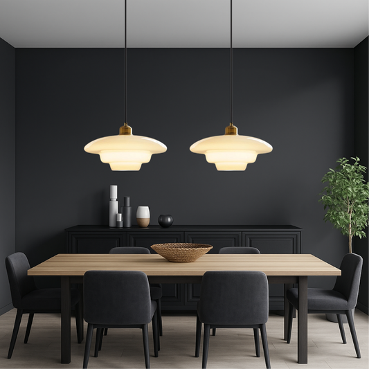 Pendelleuchte Glas Weiß | E27 | LED | Modern