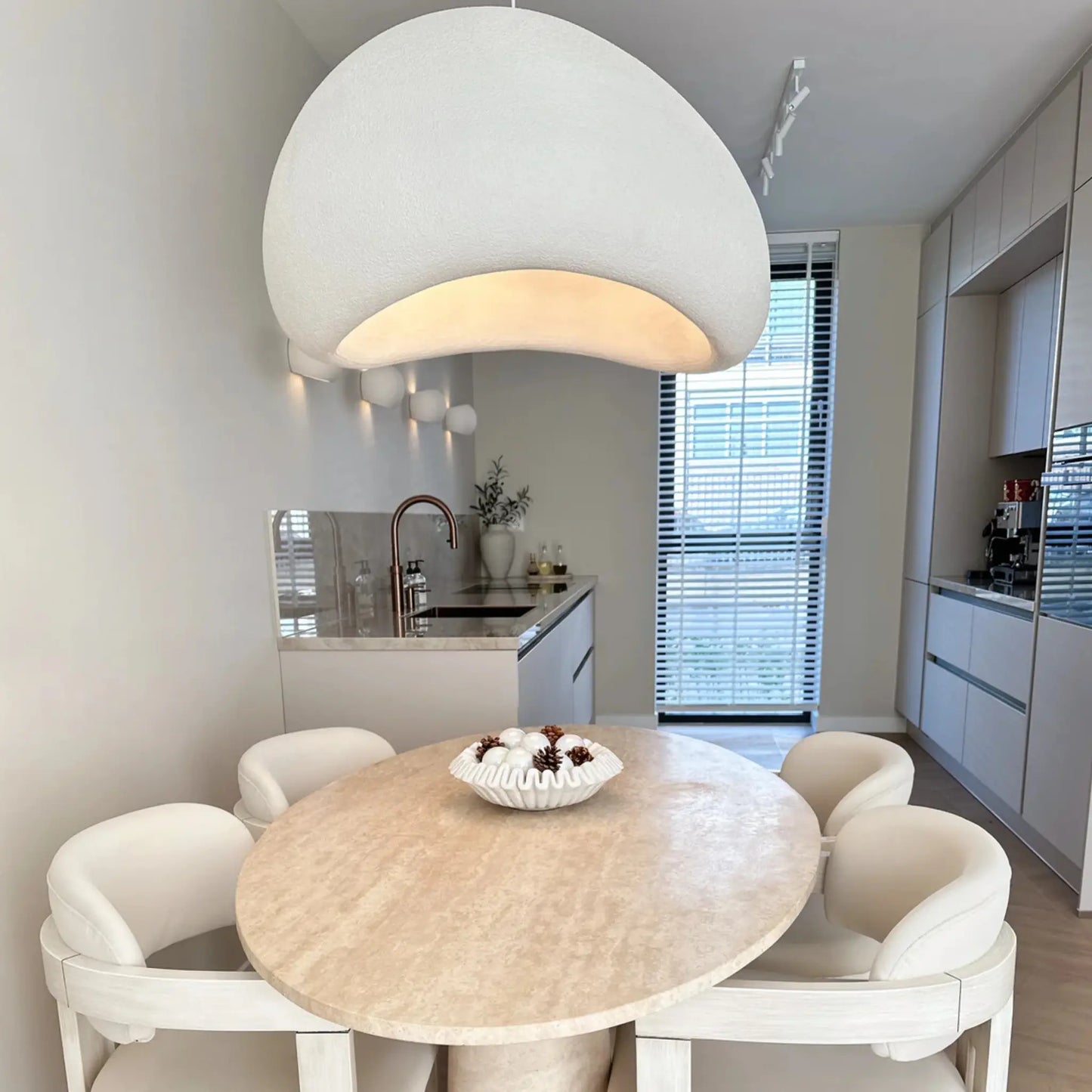 Pendelleuchte | Wabi Sabi & Japandi | Warmweißes Licht | Wohnzimmer & Esszimmer