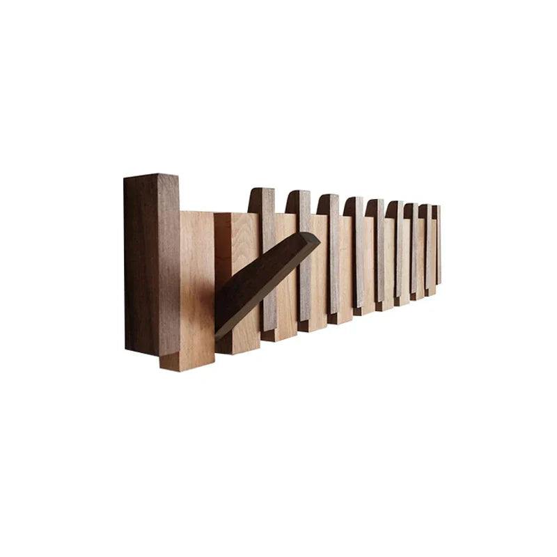 Wandhakenleiste Holz | Klapphaken Magnetisch | Skandinavisch | Flur & Schlafzimmer