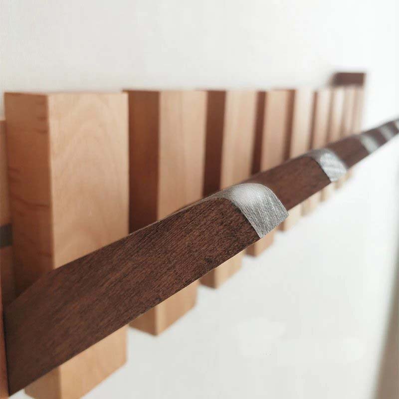 Wandhakenleiste Holz | Klapphaken Magnetisch | Skandinavisch | Flur & Schlafzimmer