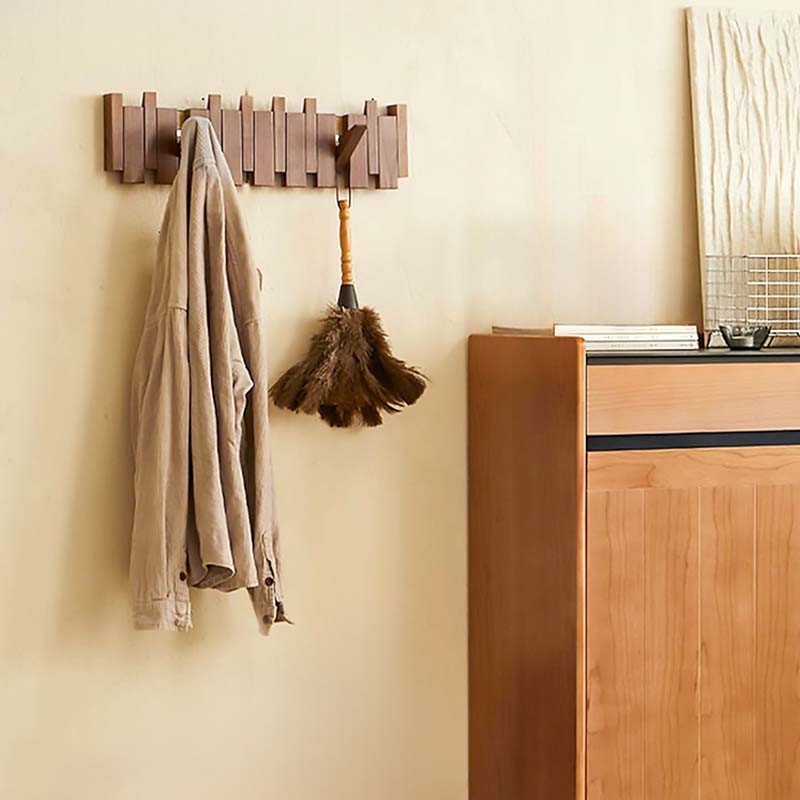 Wandhakenleiste Holz | Klapphaken Magnetisch | Skandinavisch | Flur & Schlafzimmer