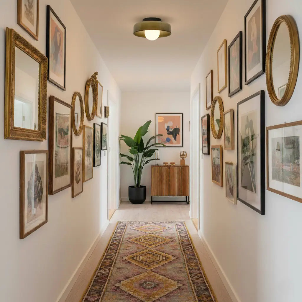 Retro Decken- & Wandleuchte | Buntes Glas | Wohnzimmer & Eingangsbereich