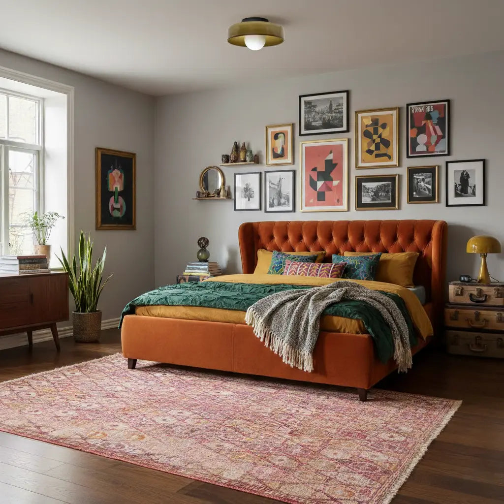 Retro Decken- & Wandleuchte | Buntes Glas | Wohnzimmer & Eingangsbereich