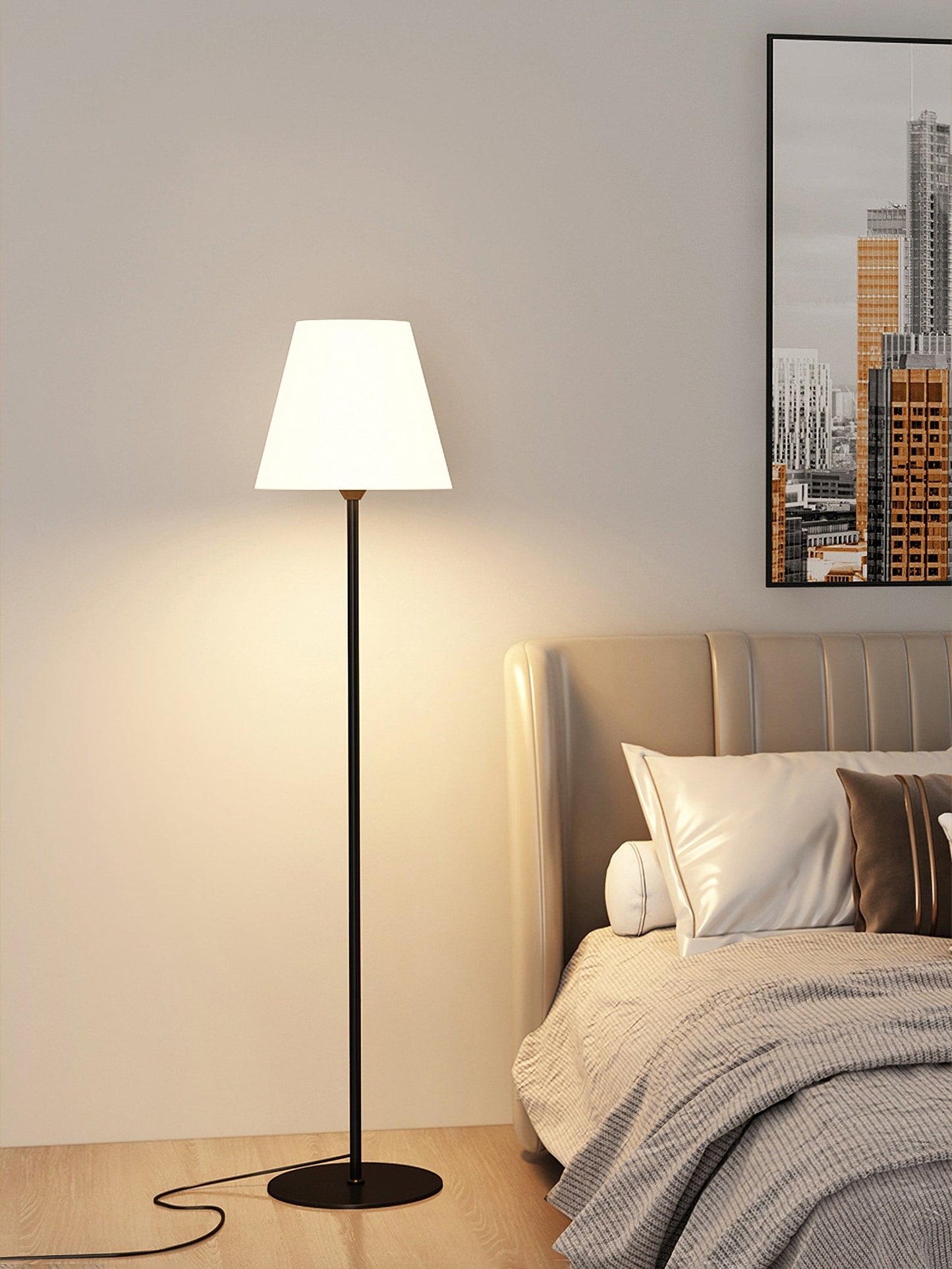 Stehlampe Metall & Acryl | Modernes Design | E26/E27 LED | Schwarz oder Weiß