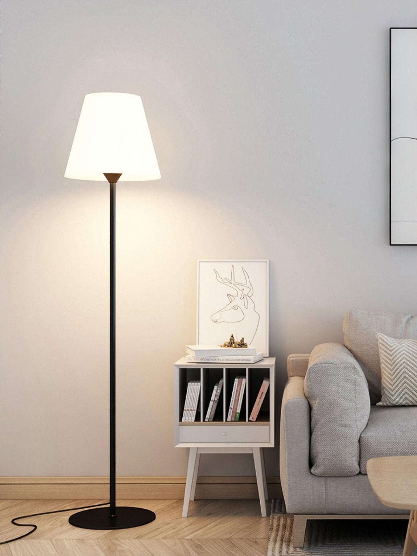 Stehlampe Metall & Acryl | Modernes Design | E26/E27 LED | Schwarz oder Weiß