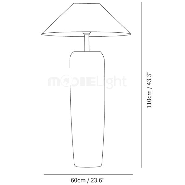 Stehlampe Vintage Holz-Look | Stoffschirm | E26/E27 LED | Rustikales Design