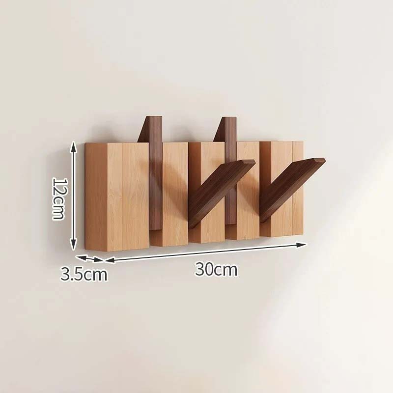 Wandhakenleiste Holz | Klapphaken Magnetisch | Skandinavisch | Flur & Schlafzimmer
