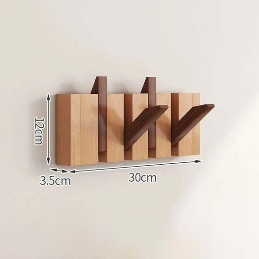 Wandhakenleiste Holz | Klapphaken Magnetisch | Skandinavisch | Flur & Schlafzimmer