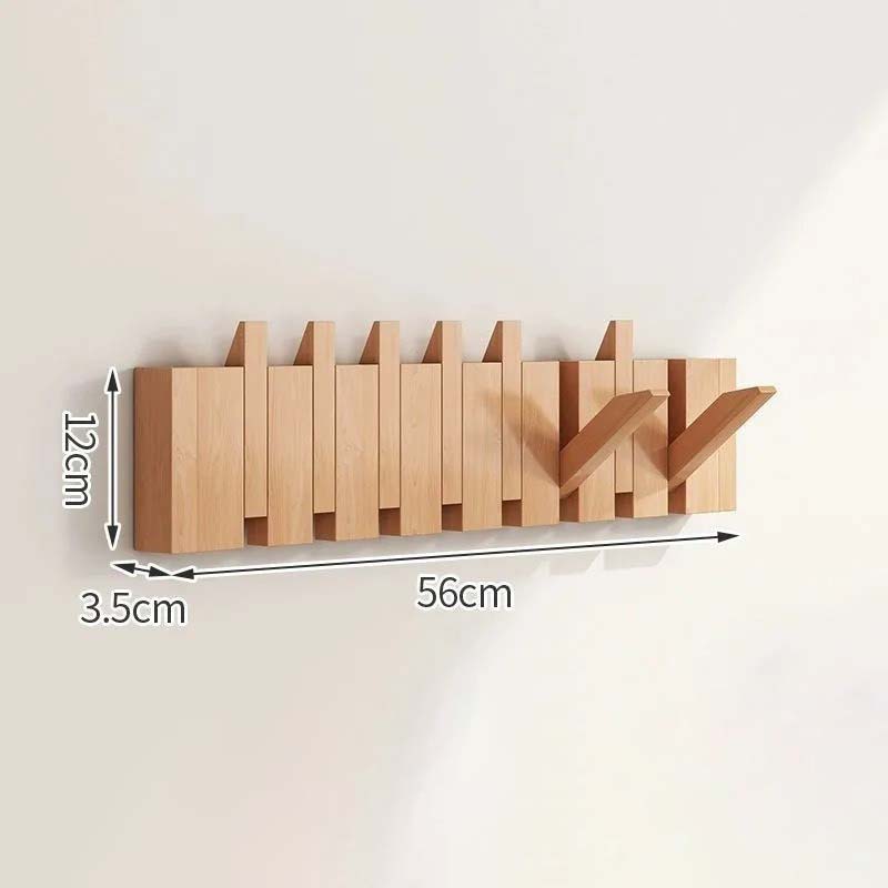 Wandhakenleiste Holz | Klapphaken Magnetisch | Skandinavisch | Flur & Schlafzimmer