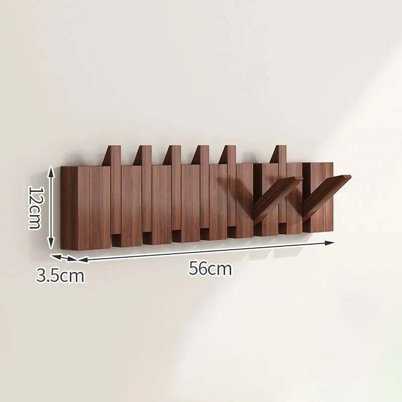 Wandhakenleiste Holz | Klapphaken Magnetisch | Skandinavisch | Flur & Schlafzimmer