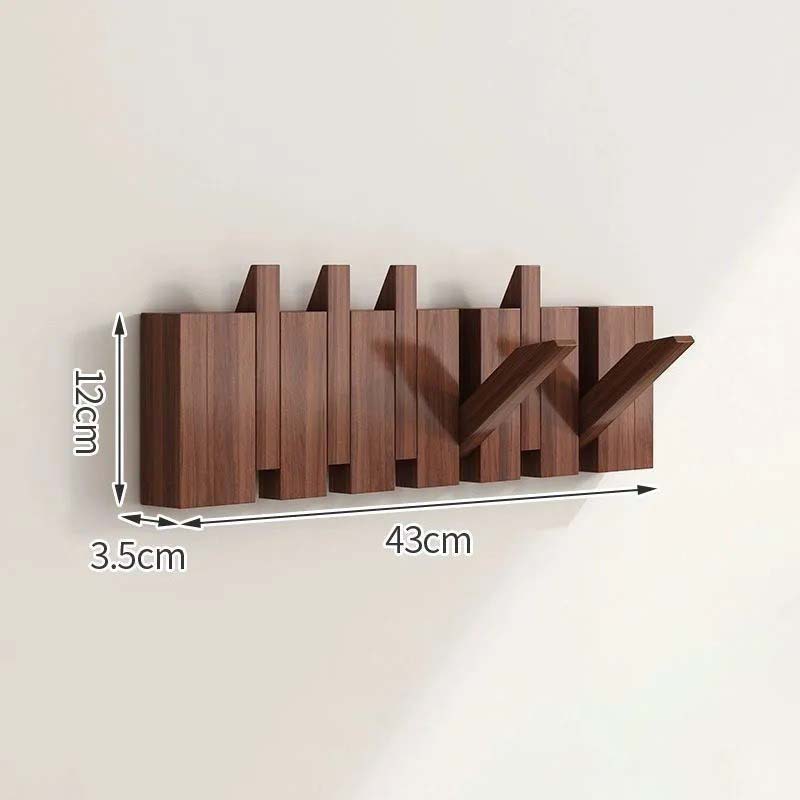 Wandhakenleiste Holz | Klapphaken Magnetisch | Skandinavisch | Flur & Schlafzimmer