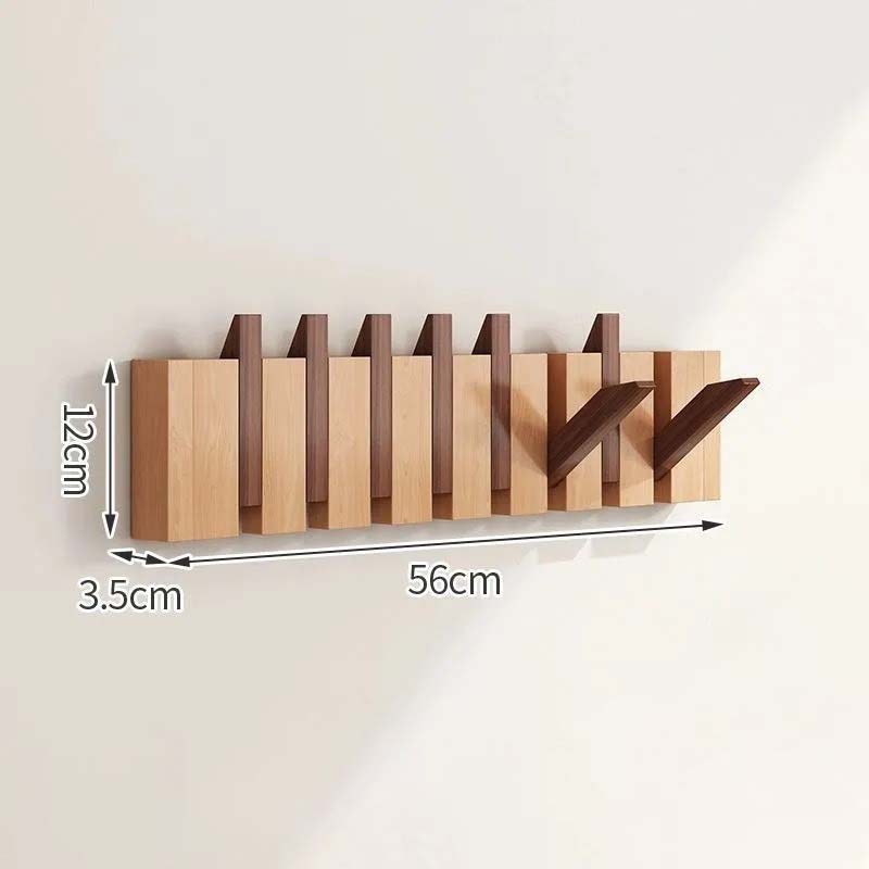 Wandhakenleiste Holz | Klapphaken Magnetisch | Skandinavisch | Flur & Schlafzimmer