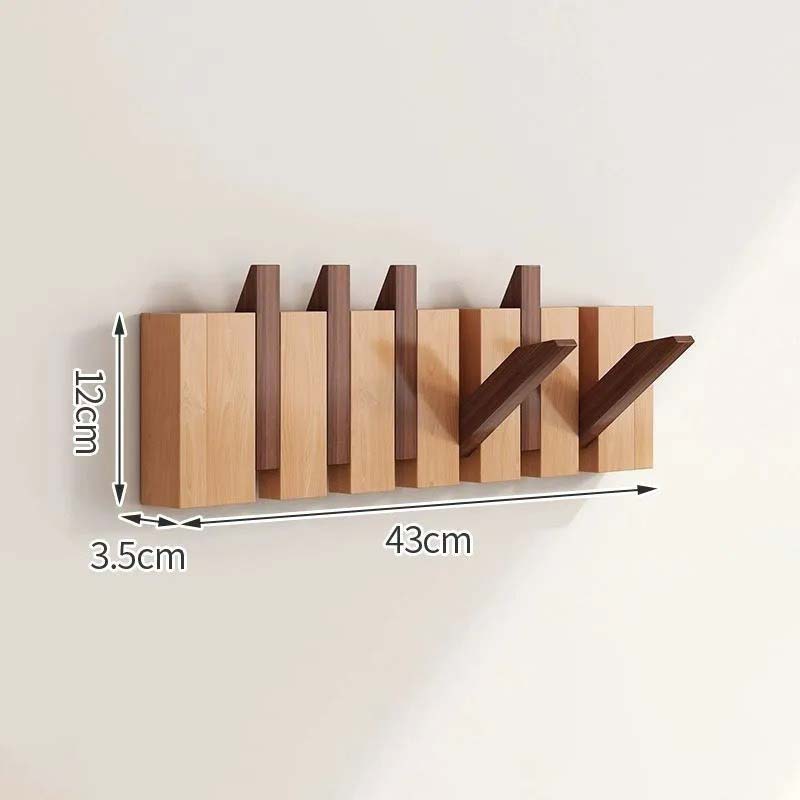 Wandhakenleiste Holz | Klapphaken Magnetisch | Skandinavisch | Flur & Schlafzimmer