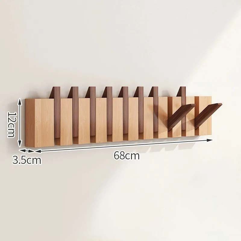 Wandhakenleiste Holz | Klapphaken Magnetisch | Skandinavisch | Flur & Schlafzimmer