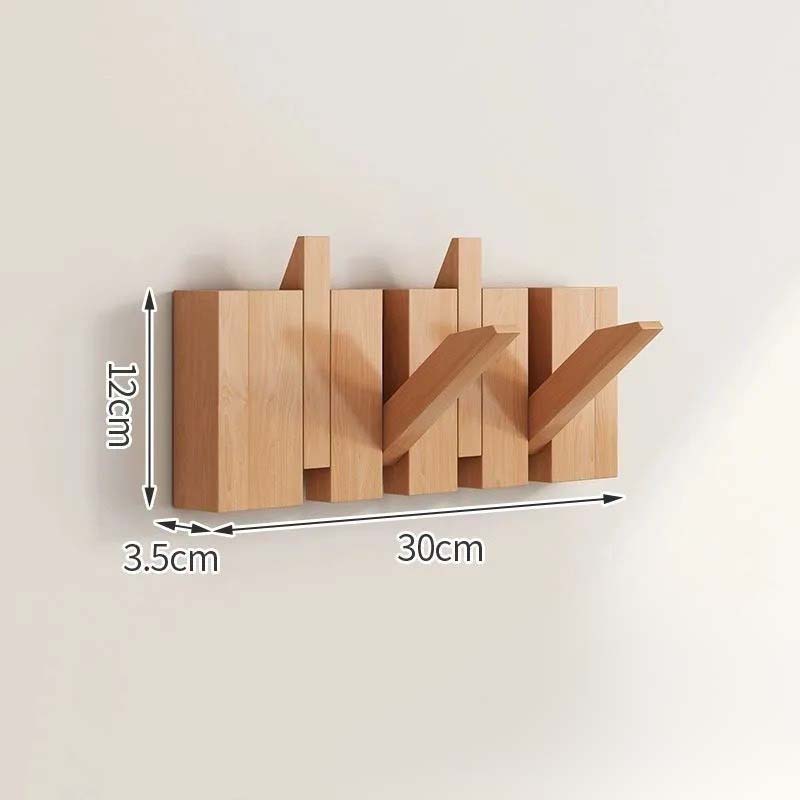 Wandhakenleiste Holz | Klapphaken Magnetisch | Skandinavisch | Flur & Schlafzimmer