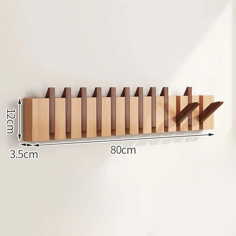 Wandhakenleiste Holz | Klapphaken Magnetisch | Skandinavisch | Flur & Schlafzimmer
