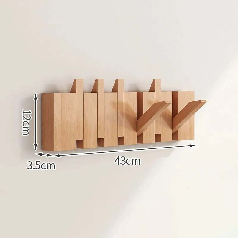 Wandhakenleiste Holz | Klapphaken Magnetisch | Skandinavisch | Flur & Schlafzimmer
