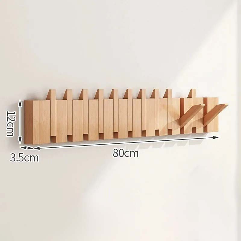 Wandhakenleiste Holz | Klapphaken Magnetisch | Skandinavisch | Flur & Schlafzimmer