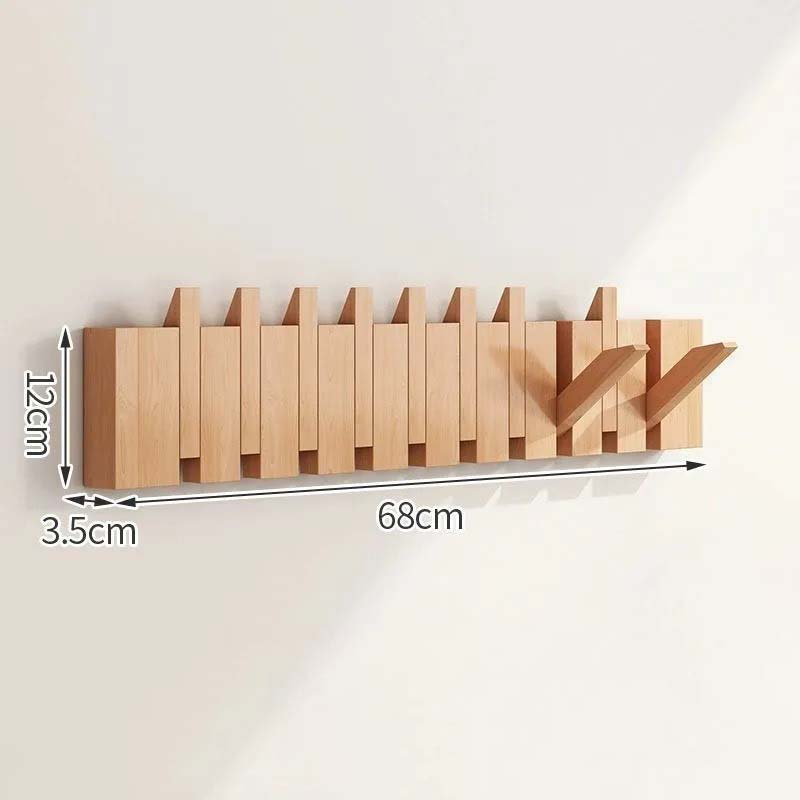 Wandhakenleiste Holz | Klapphaken Magnetisch | Skandinavisch | Flur & Schlafzimmer
