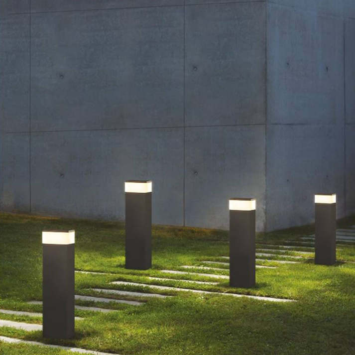Solar-Pollerleuchte Rechteckig | LED Warmweiß | IP65 | Garten & Wege