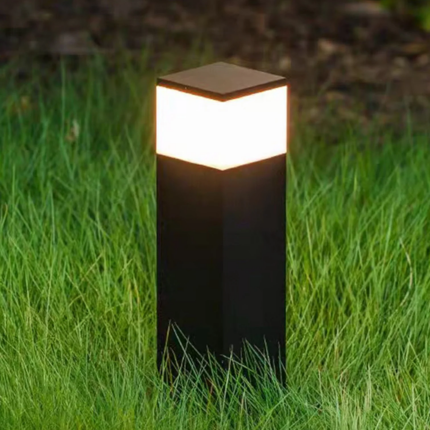 Solar-Pollerleuchte Rechteckig | LED Warmweiß | IP65 | Garten & Wege