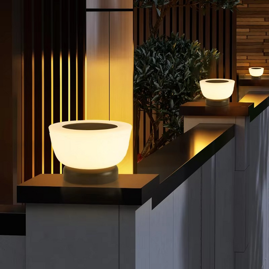 Solar-Pfostenleuchte Kugel | LED 3000K | IP65 | Garten & Zaun