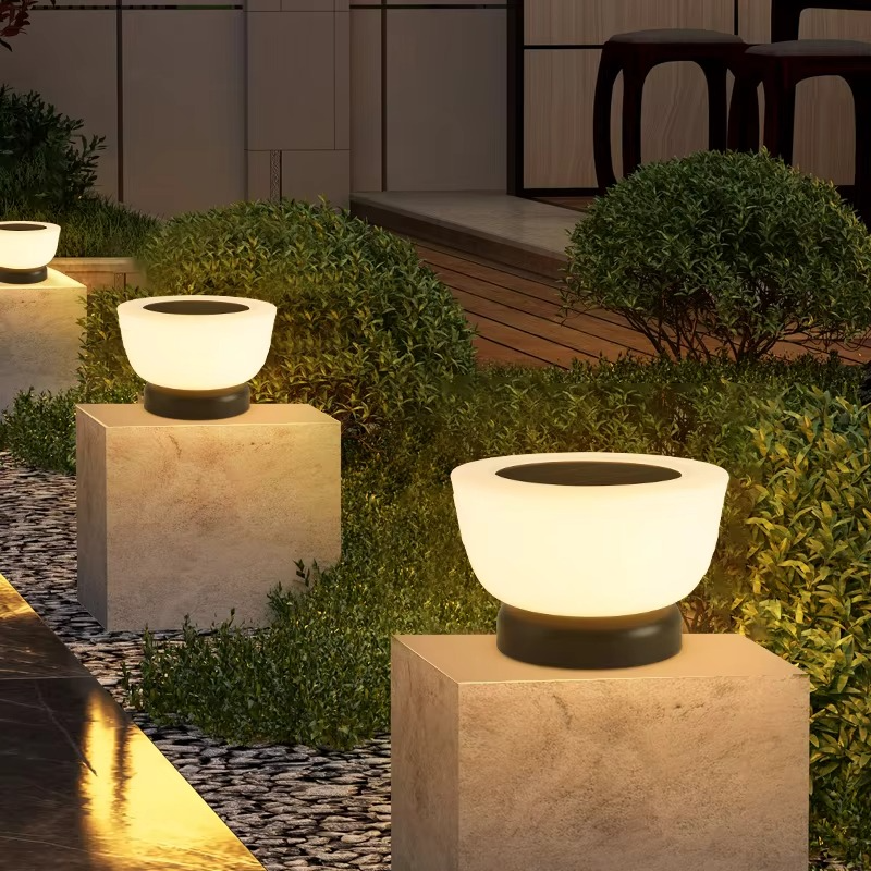 Solar-Pfostenleuchte Kugel | LED 3000K | IP65 | Garten & Zaun
