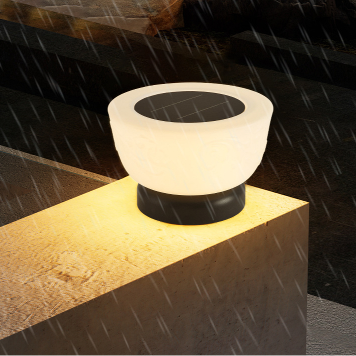 Solar-Pfostenleuchte Kugel | LED 3000K | IP65 | Garten & Zaun