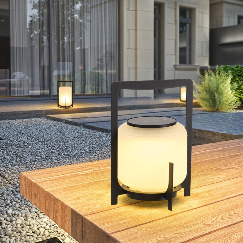 Solar-Standlaterne Zylinder | LED E27 | IP65 | Garten & Terrasse