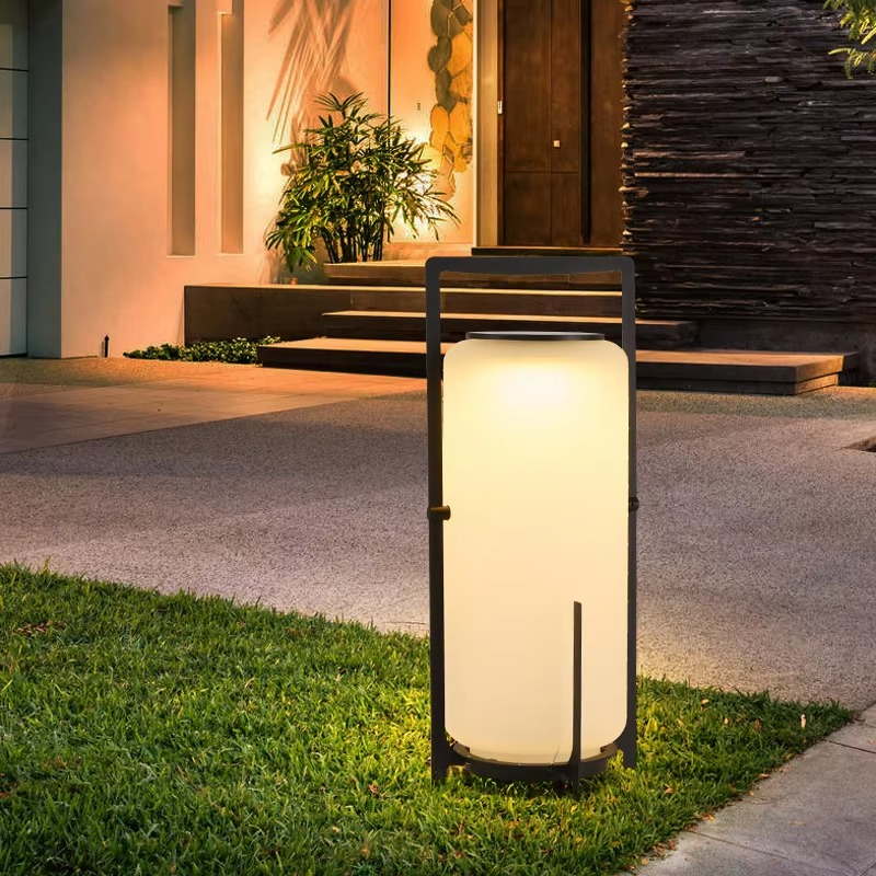 Solar-Standlaterne Zylinder | LED E27 | IP65 | Garten & Terrasse