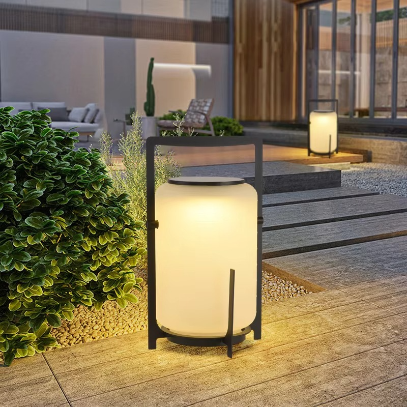 Solar-Standlaterne Zylinder | LED E27 | IP65 | Garten & Terrasse