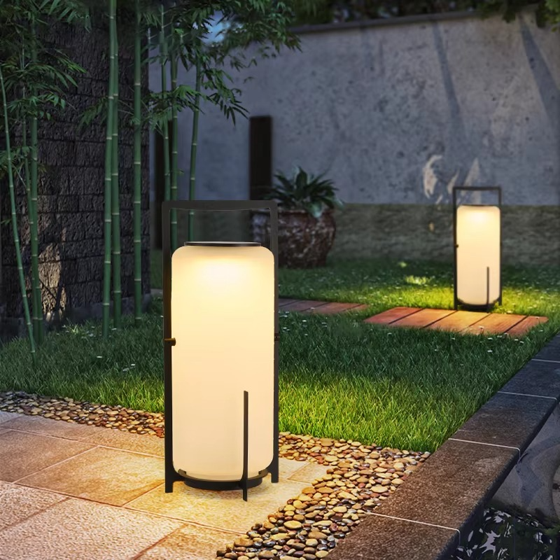 Solar-Standlaterne Zylinder | LED E27 | IP65 | Garten & Terrasse