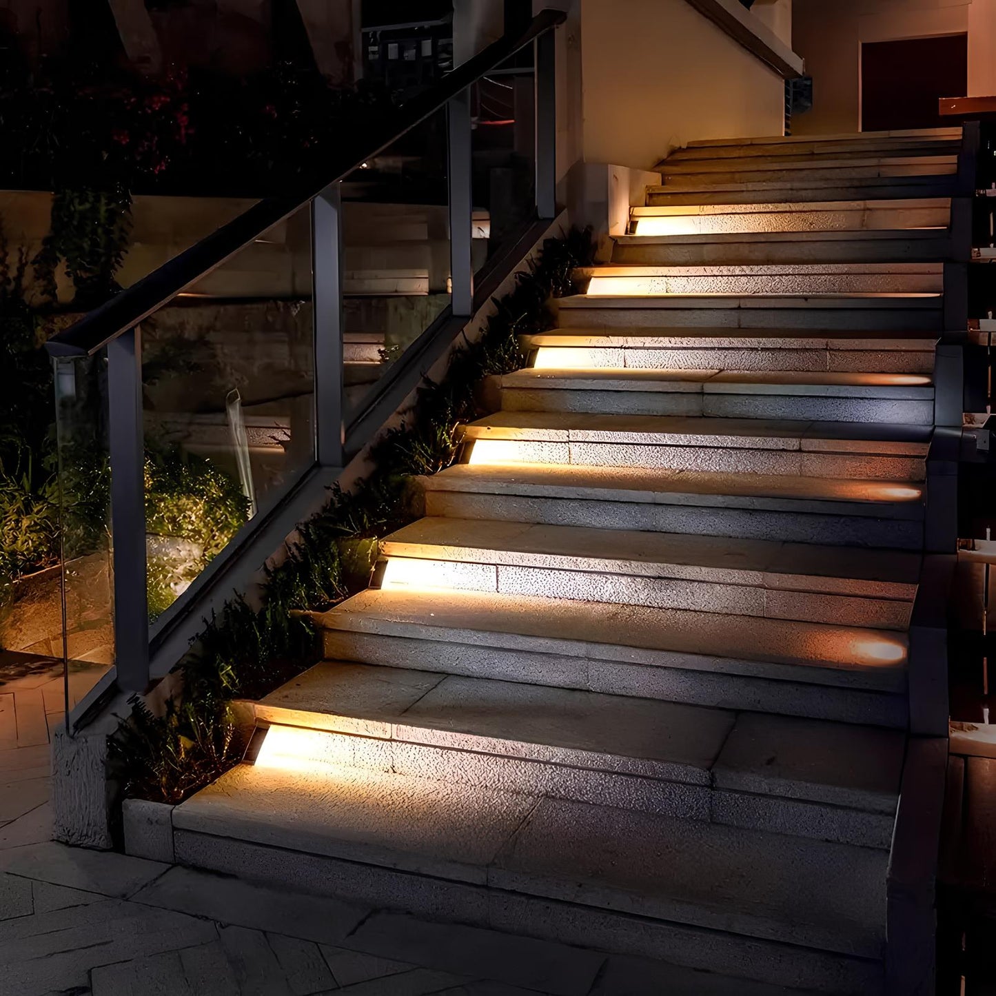 Solar-Stufenleuchte Dreieck | LED 3000K | Automatik | IP Outdoor