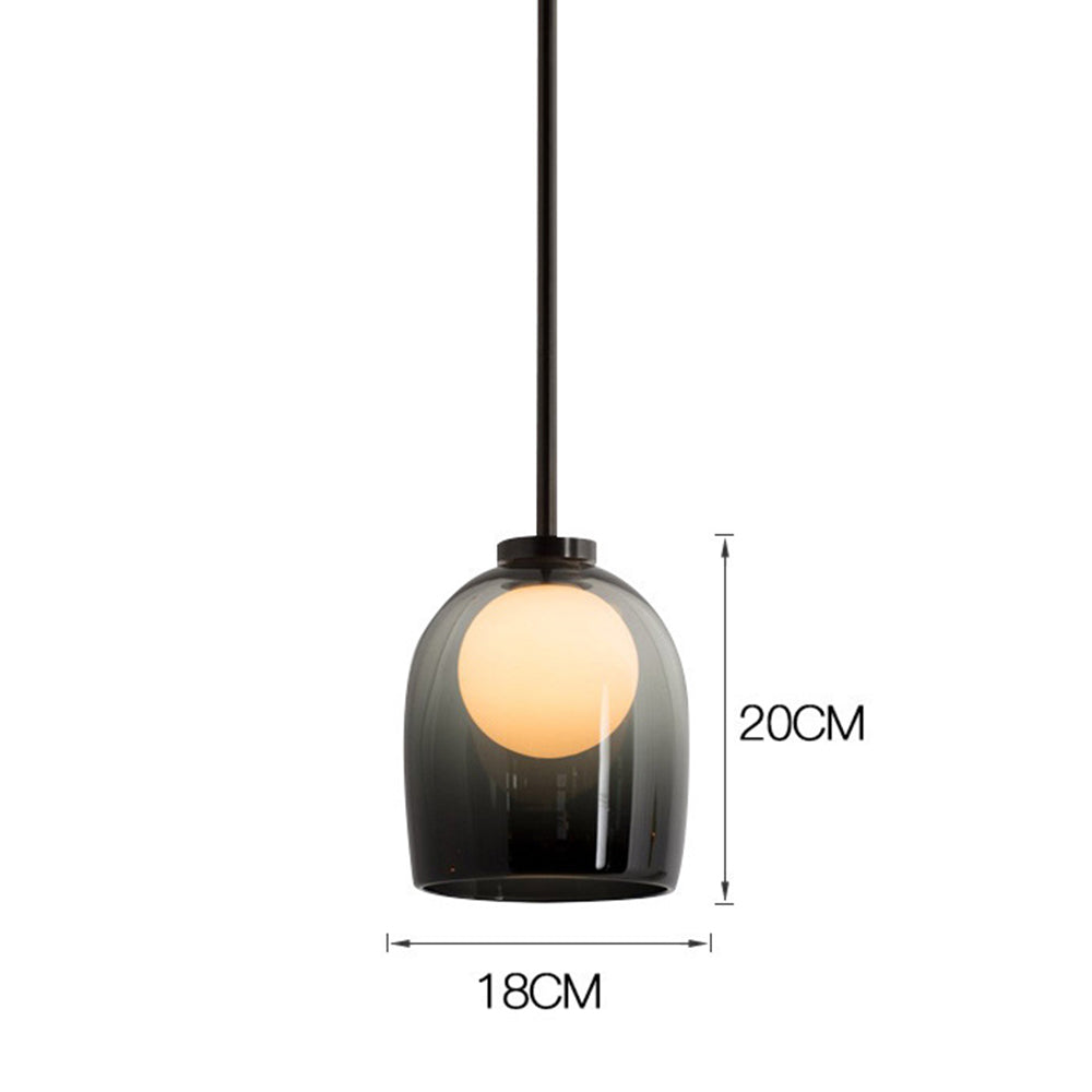 Glas-Pendelleuchte | Klarglas oder Rauchglas | G9 LED | Modernes Design