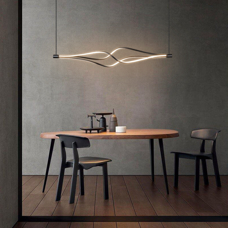 Pendelleuchte Linear Schwarz | LED | Warmweiß | Modern