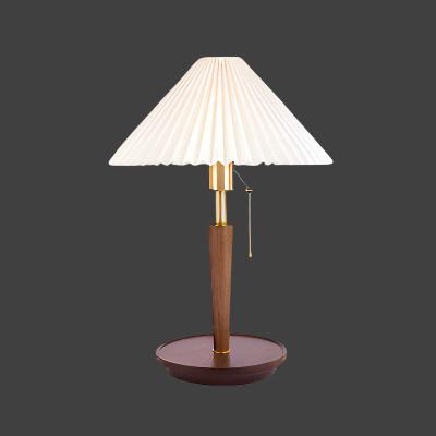 Tischlampe Holz Stoffschirm | E27 | Klassisch | Warmes Licht