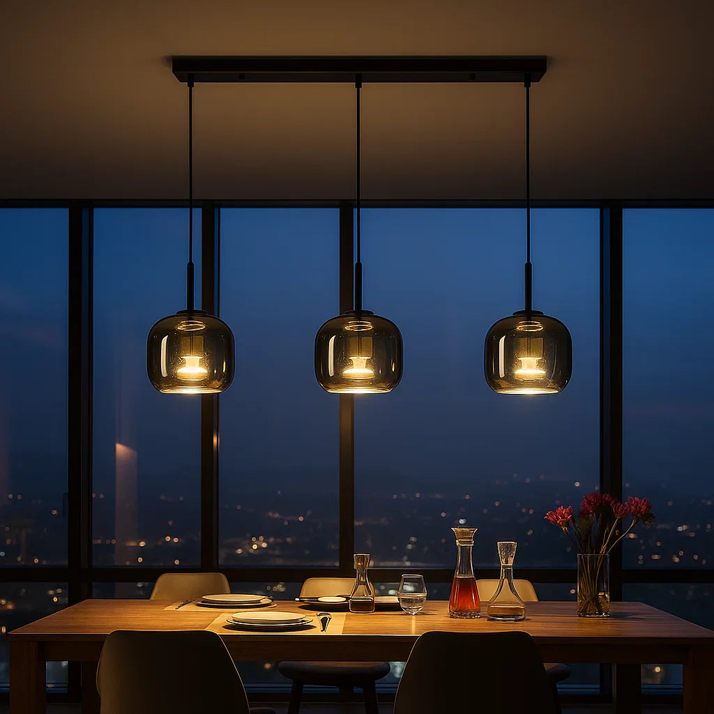 Pendelleuchte | Rauchglas LED | Esszimmer & Wohnbereich | Modernes Design