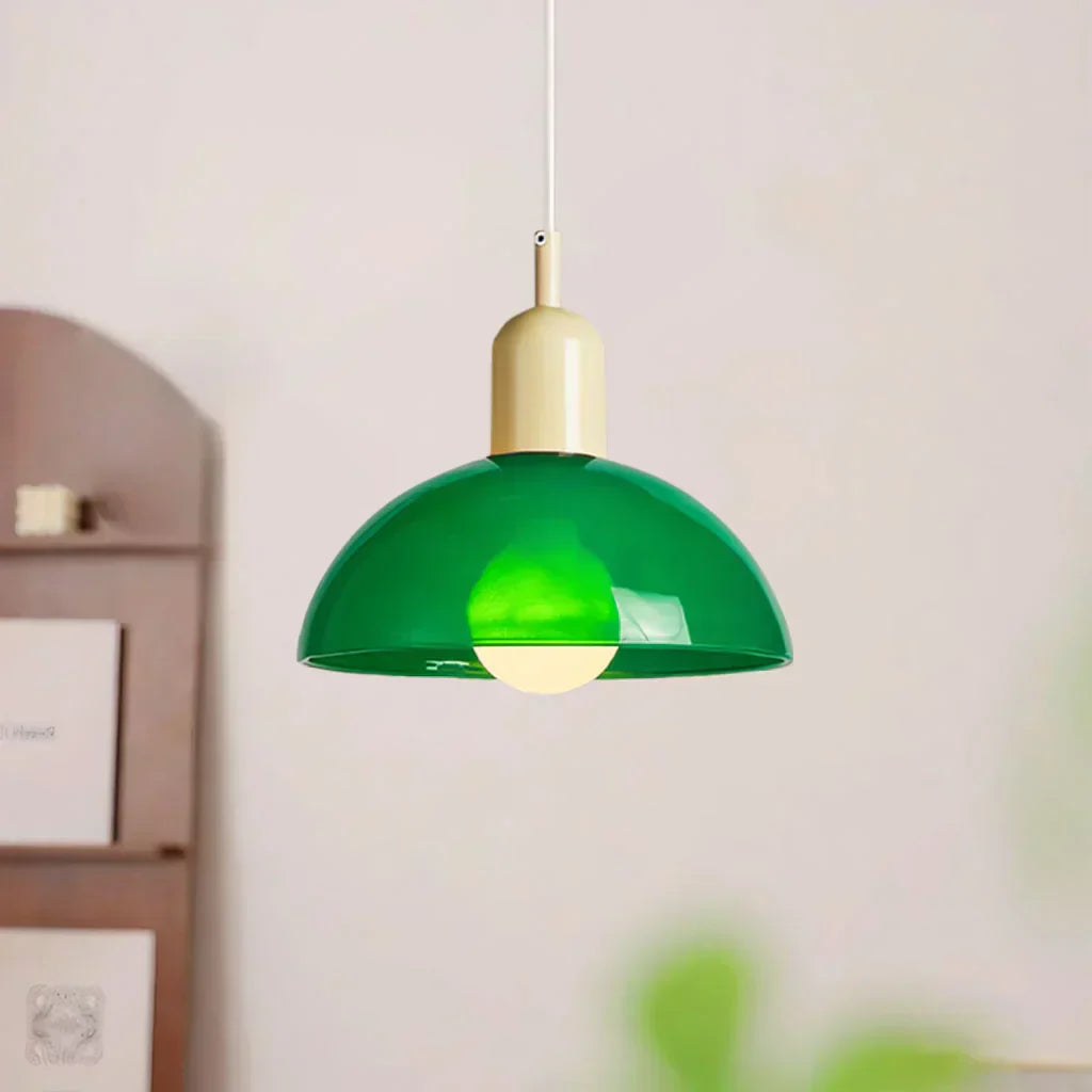 Glas-Pendelleuchte | Farbiger Bol | LED-Licht | Modern & Dekorativ