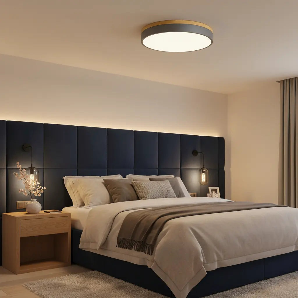 LED‑Deckenleuchte | Skandinavisches Design | Holzdetails | Wohnzimmer & Schlafzimmer