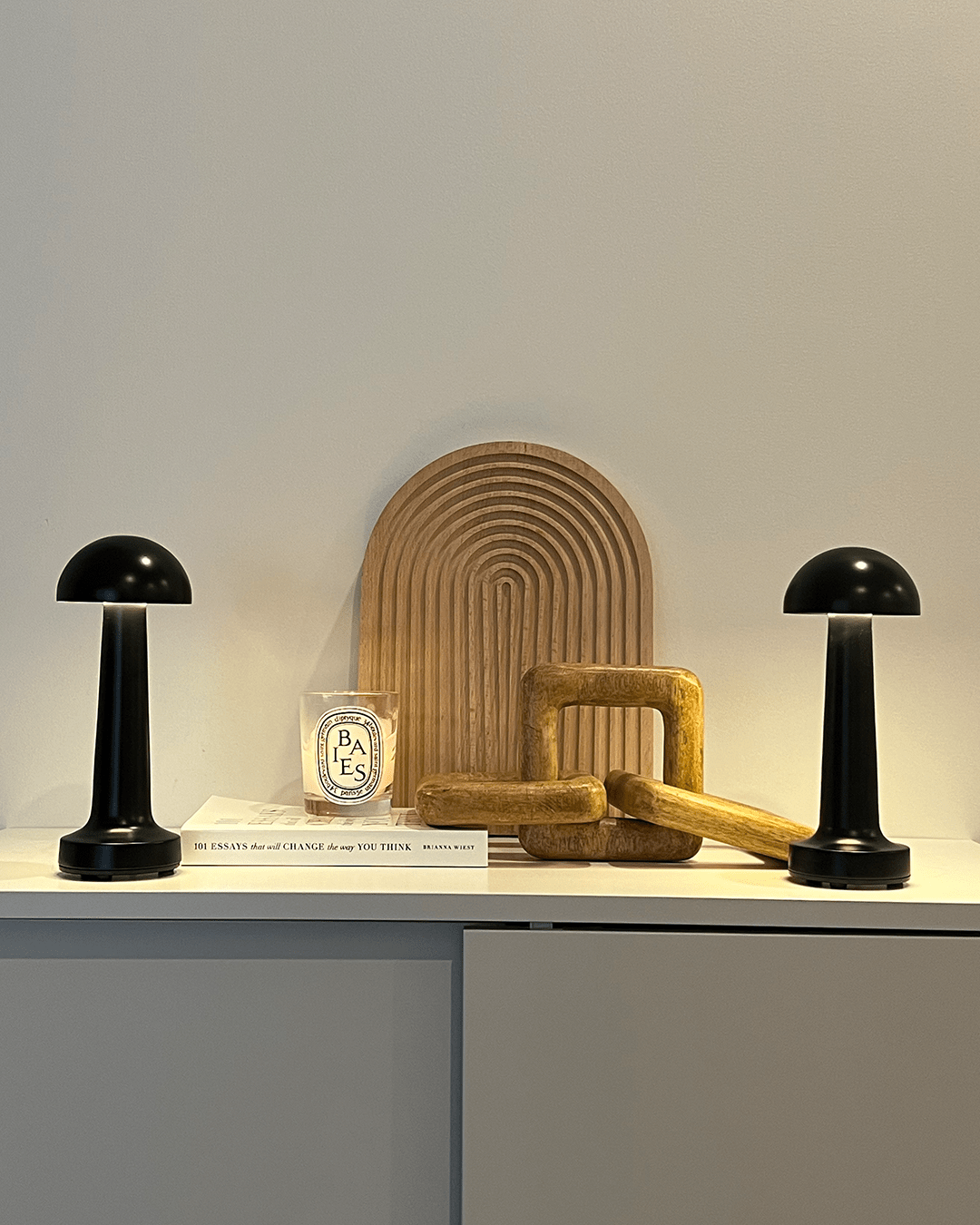 Kabellose LED‑Tischlampe | Ambientelicht | Touch‑Dimmbar | Modern