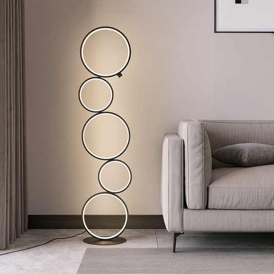 Stehlampe LED Ringe | Modern | 3000K Warmweiß | Minimalistisch