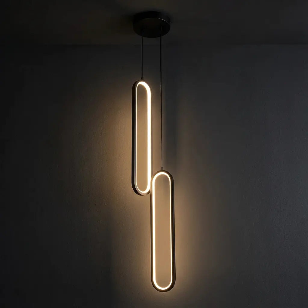 Pendelleuchte | Schwarz & Gold | Modern & Höhenverstellbar | Wohnzimmer & Schlafzimmer