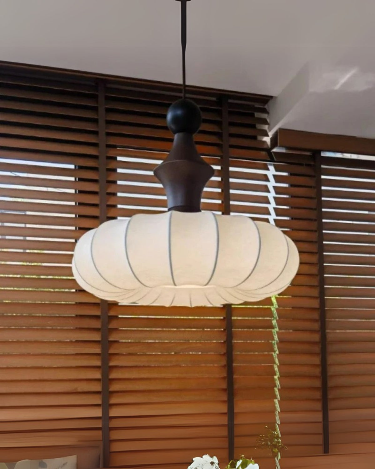 LED-Pendelleuchte | Japanisch inspiriertes Holz-Design | Höhenverstellbar | Innenbeleuchtung
