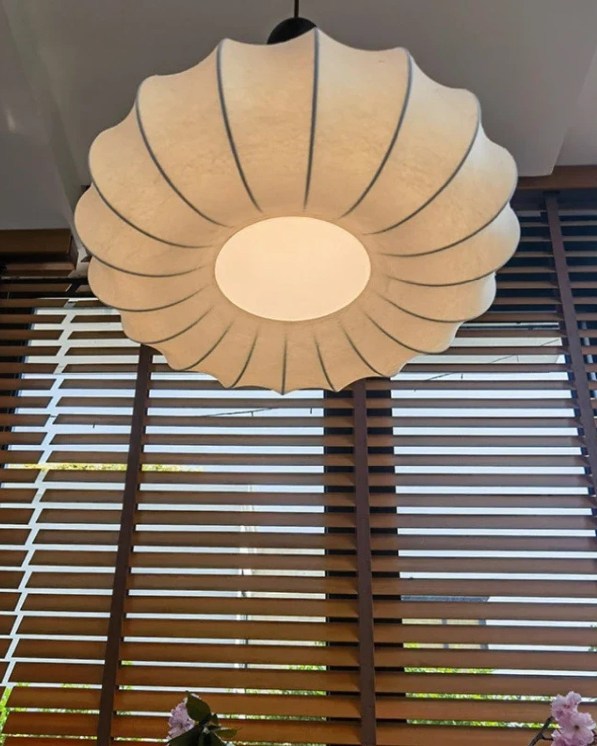 LED-Pendelleuchte | Japanisch inspiriertes Holz-Design | Höhenverstellbar | Innenbeleuchtung