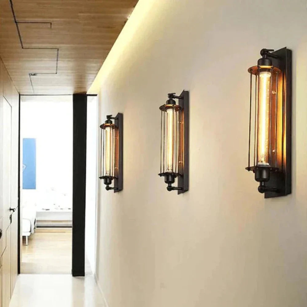 LED-Wandleuchte Industrial | Metall | Warmweiß | Wandmontage