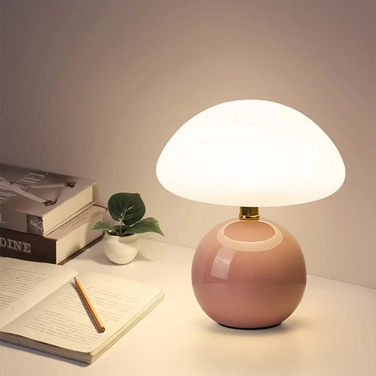 LED-Tischlampe Rund | Keramik | 3 Lichtfarben | Modern
