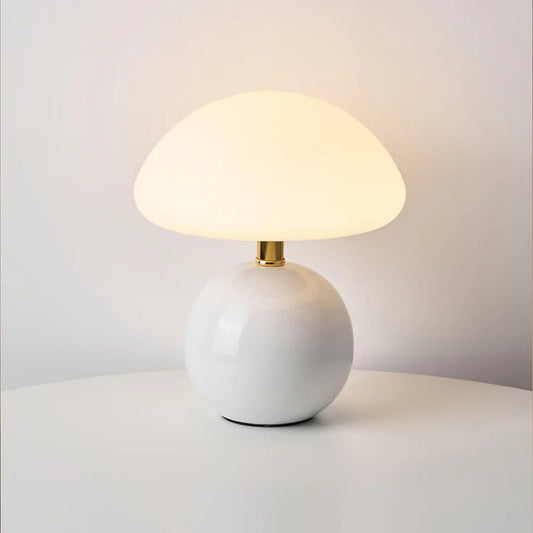 LED-Tischlampe Rund | Keramik | 3 Lichtfarben | Modern
